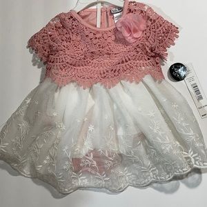 Nicole Miller New York 2pc dress pink and white brand new with tag still on it